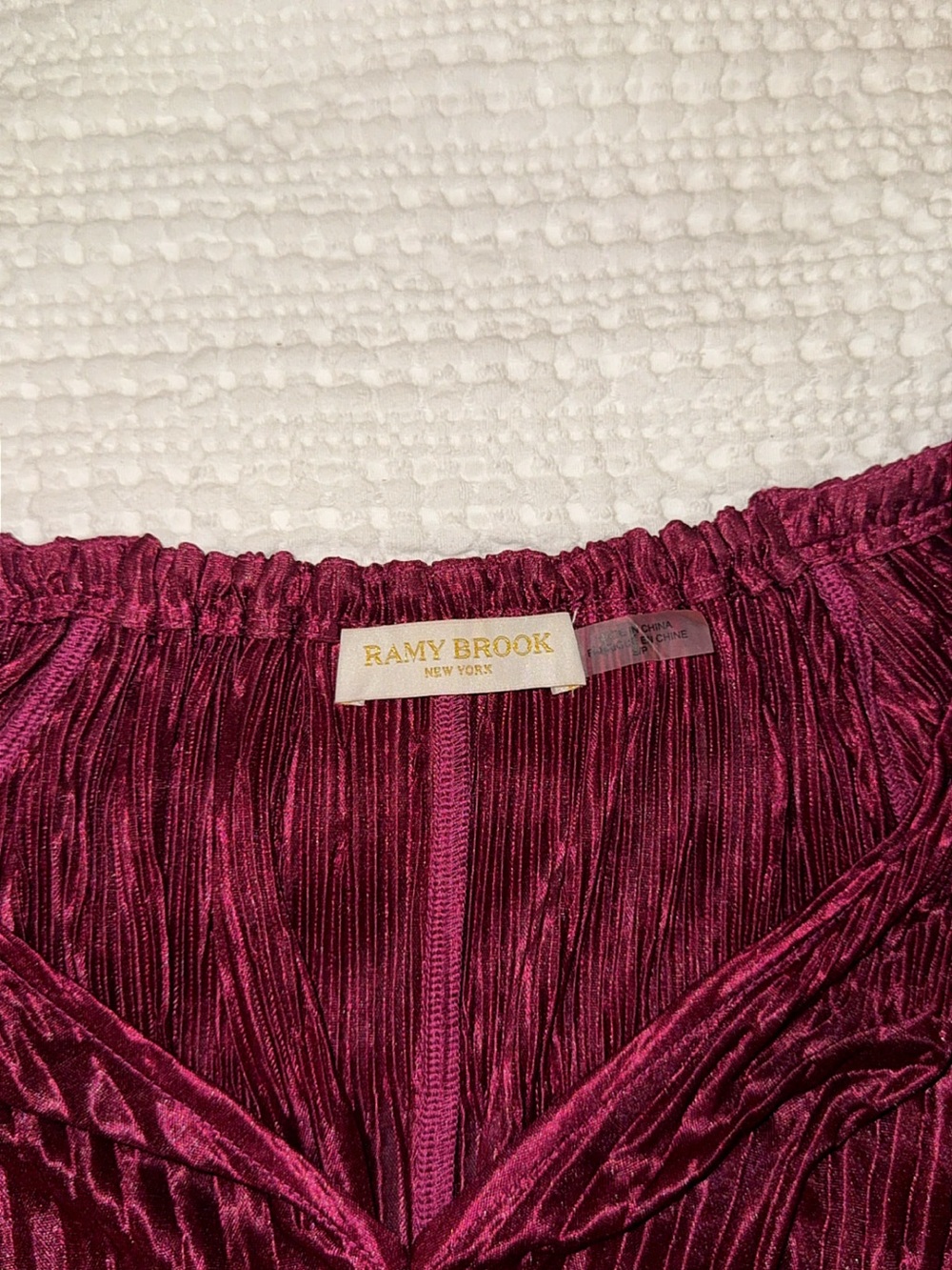 Like New Ramy Brook Lenon Pleated Balloon Sleeve Top Size Small - Picture 4 of 10